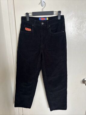 Empyre Black Corduroy Straight Jeans